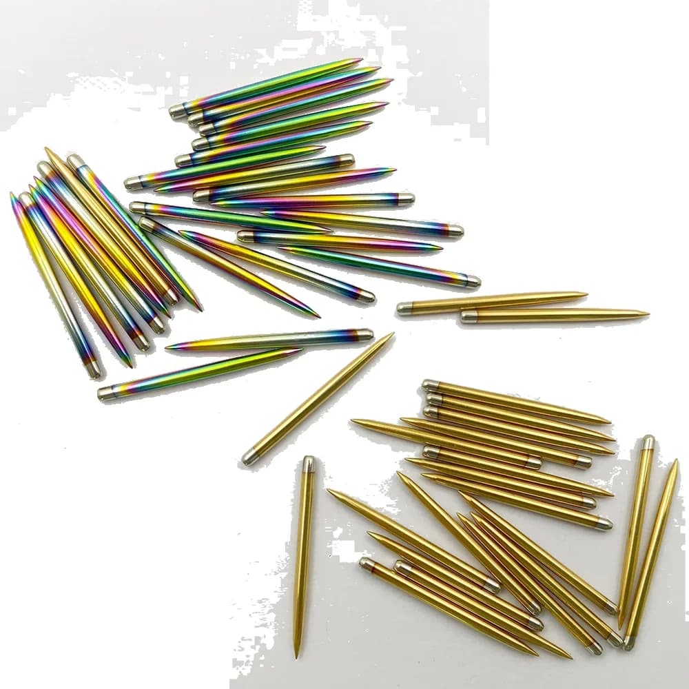 10 pezzi accessori per freccette ago in acciaio punta per freccette 2.33 * 36mm ago per freccette 2 colori disponibili