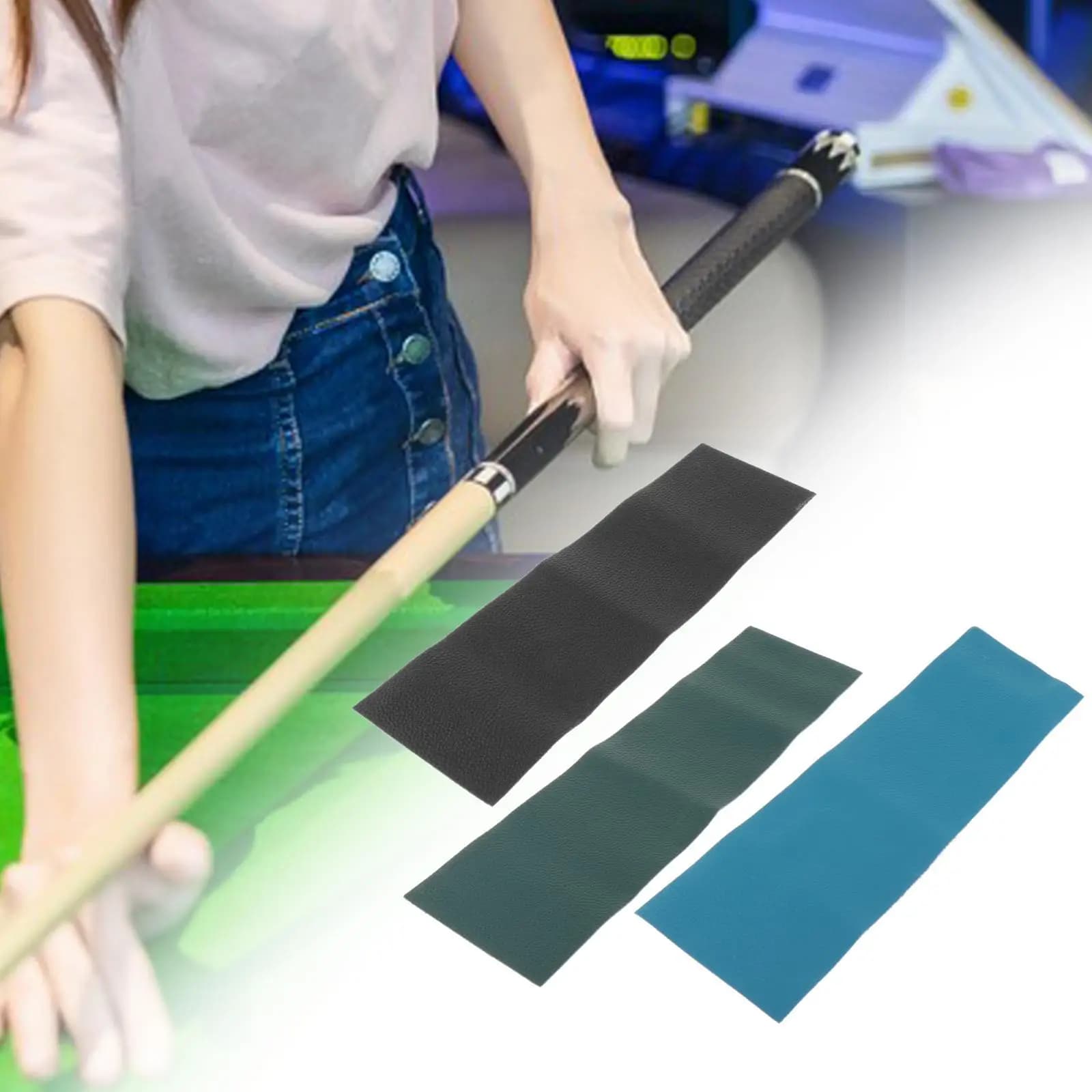 Premium Pool Cue Hand Grip Wrap Wear Resistant Leather Butt Sleeve for Professional Billiard Cue