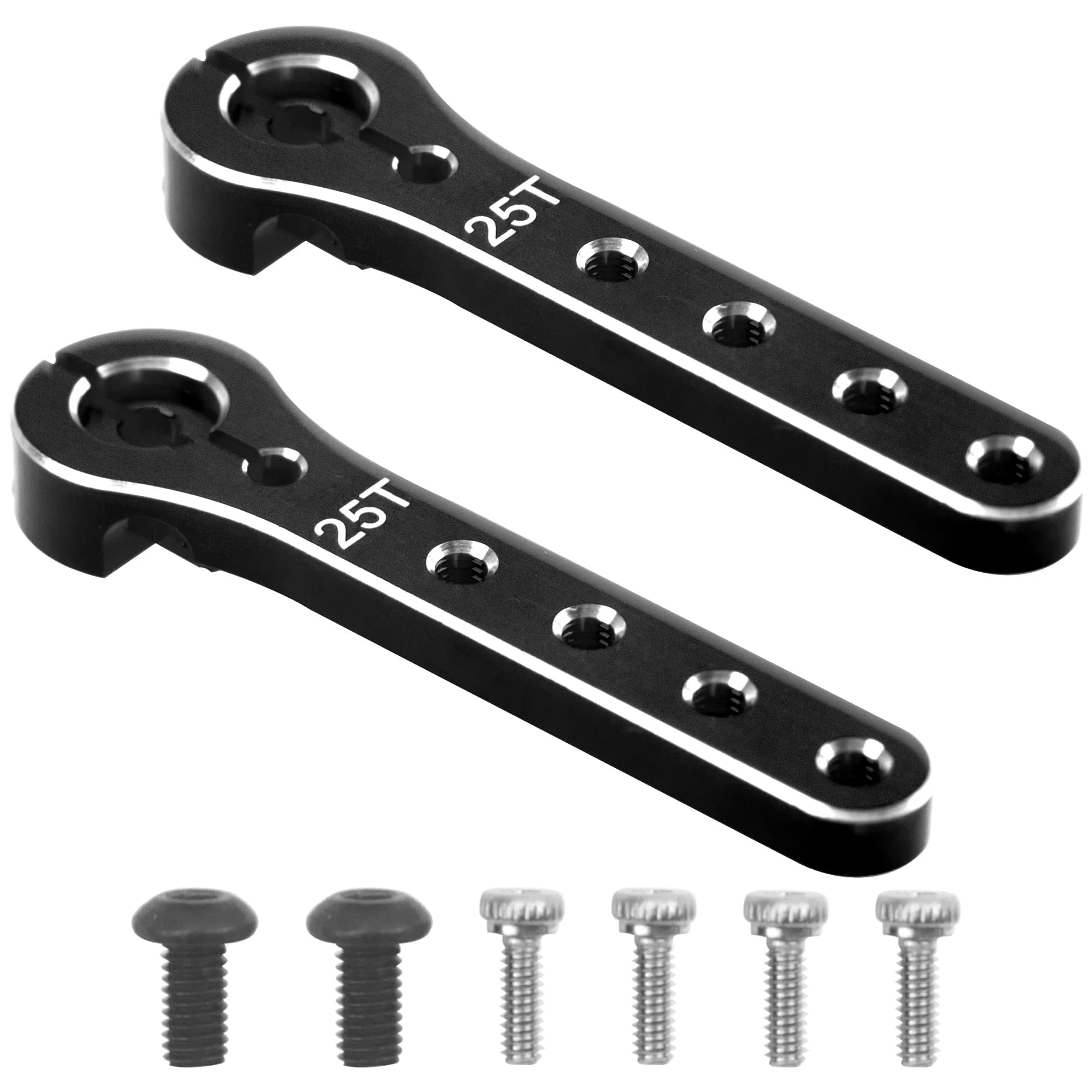 2 pezzi 25T servo corno 56mm metallo 25 denti estensione servo braccio sterzo per 30-100CC balsa aerei RC aereo elicottero