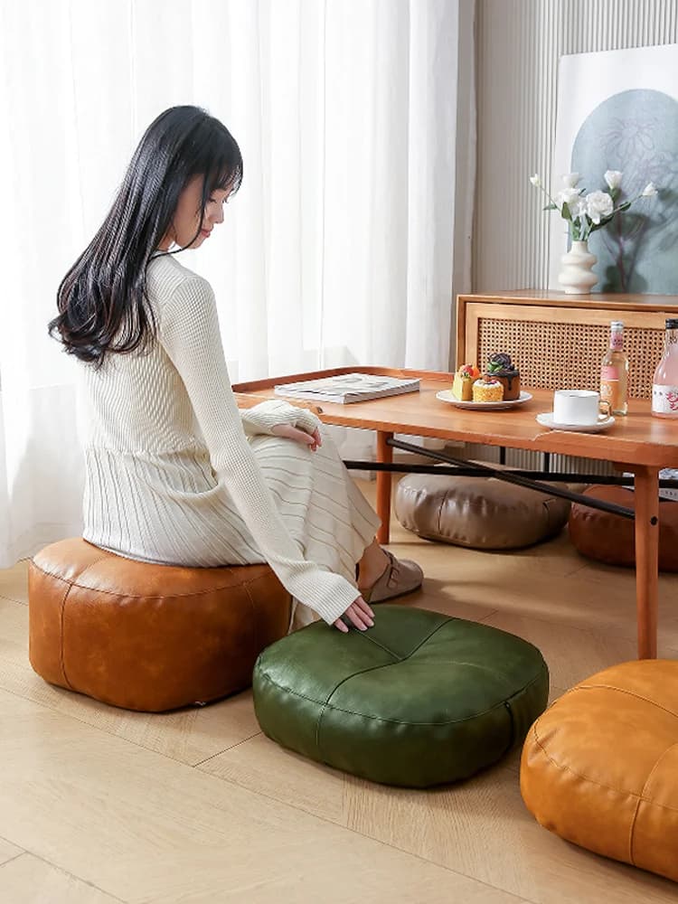 Thickened Leather Home Use Meditation Pad Floor Carpet Living Room Sitting Cushion Tatami Mat Window Pad Modern Simple S...