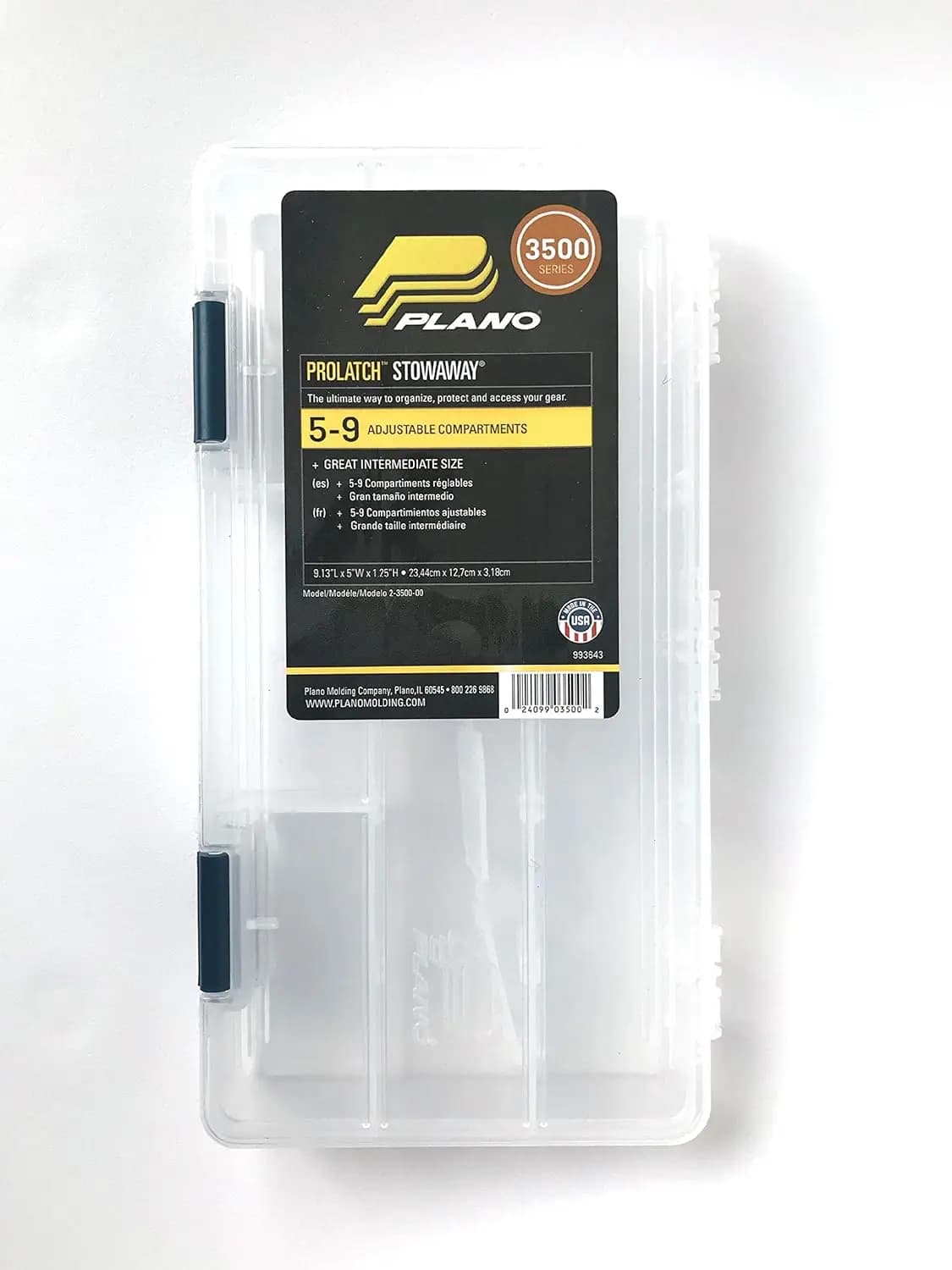 Set di 4 Scatole Porta Attrezzi Prolatch Stowaway 3500, Contenitori per Attrezzatura da Pesca, Blu