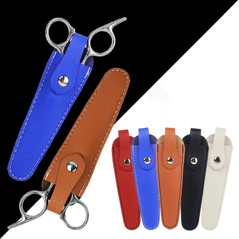 Salon hair scissors protective cover, PU leather material, portable beauty tool protection bag For Hair Accessories