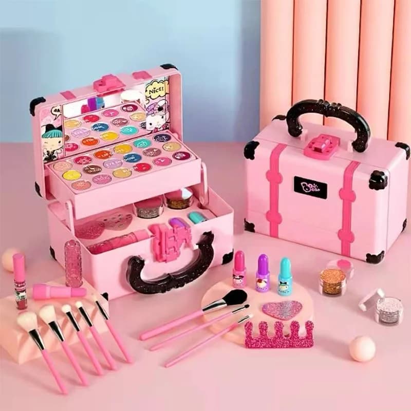Set Make-up Toy for Girls, Princess Cosmetic Kit with Lipstick and Umbrella, Safe and Non-toxic