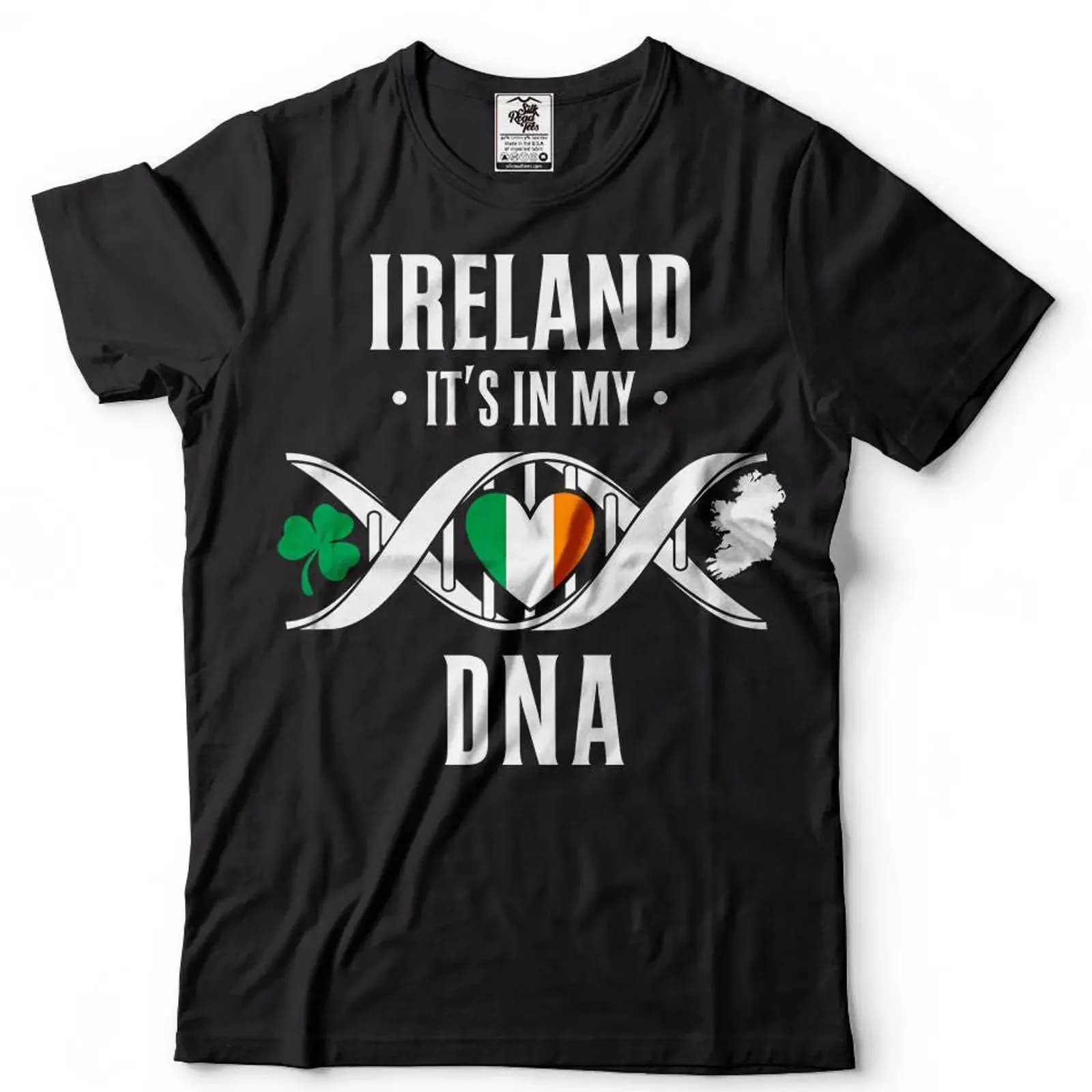 Maglietta DNA Irlanda Irish Heritage Shamrock vintage Lavata, abbigliamento firmato uomo, moda versatile e traspirante