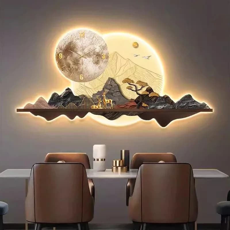 Modern Aesthetic Wall Watch Living Room Luxury Minimalist Nordic Wall Clocks Led Big Size Relogio De Parede Room Decorations