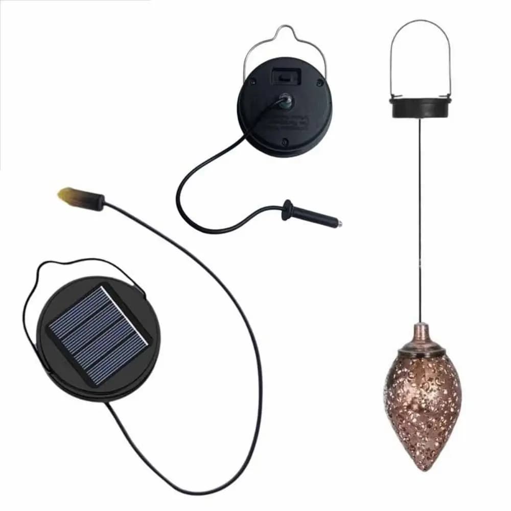 Pannello Solare di Ricambio Nero Impermeabile da 400 mAh per Luci Solari a LED Sospese Fai-da-te