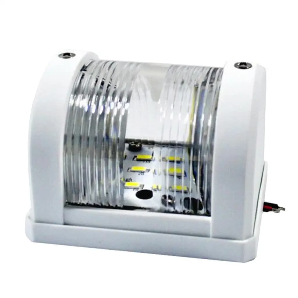 Luce di Navigazione Marina 12V Impermeabile a LED, Lampada di Poppa con Alloggiamento in ABS per Sicurezza Imbarcazioni e Illuminazione Ancora