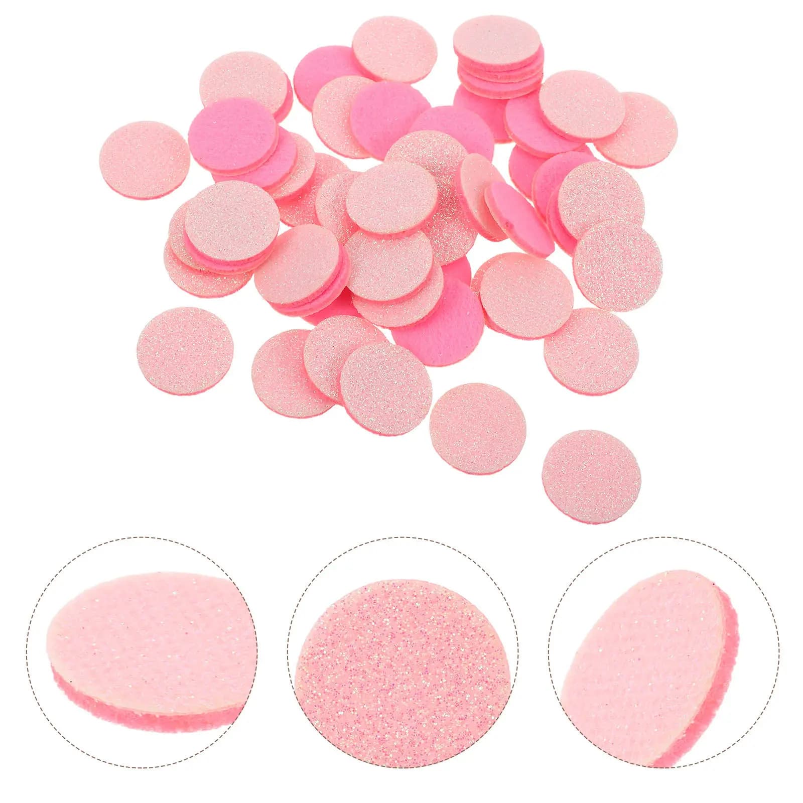 50 Parts Replacement Round Bearings for Aromatherapy in Fiber Soft Anti-loss Fibre for Diffusers, Necklaces, Air Purifiers for Auto, Perfumed Humidifiers