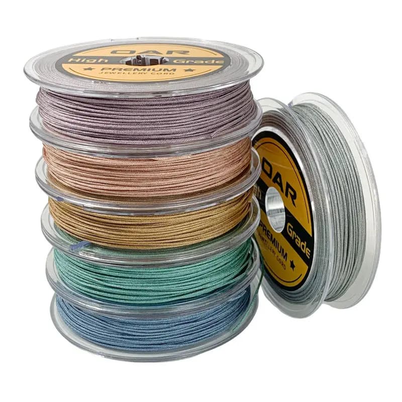 Corda di giada da 25 m, 0,8 mm, fatta a mano, per la creazione di braccialetti e collane fai da te