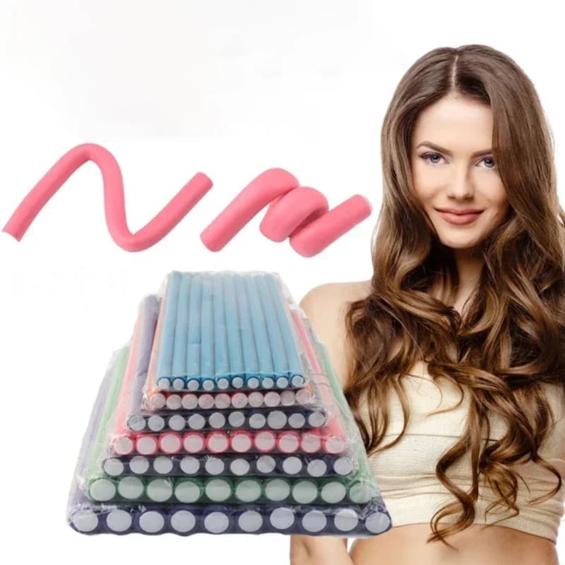 10 pcs/Lot Without Heat Curling Rod Sponge Soft Hair Bigodino Snail Bendy Twist Riccioli FAI Tool From You Hair Styling Maker Hair Tickets