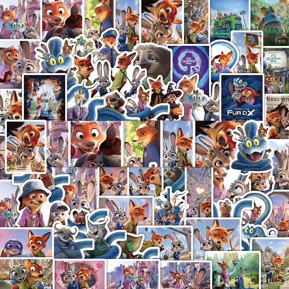 10/30/65pcs Disney Movie Zootopia 2 Cartoon Graffiti Adesivi Carino Judy Nick Decalcomanie FAI DA TE Notebook Laptop Bike Divertente Anime adesivo
