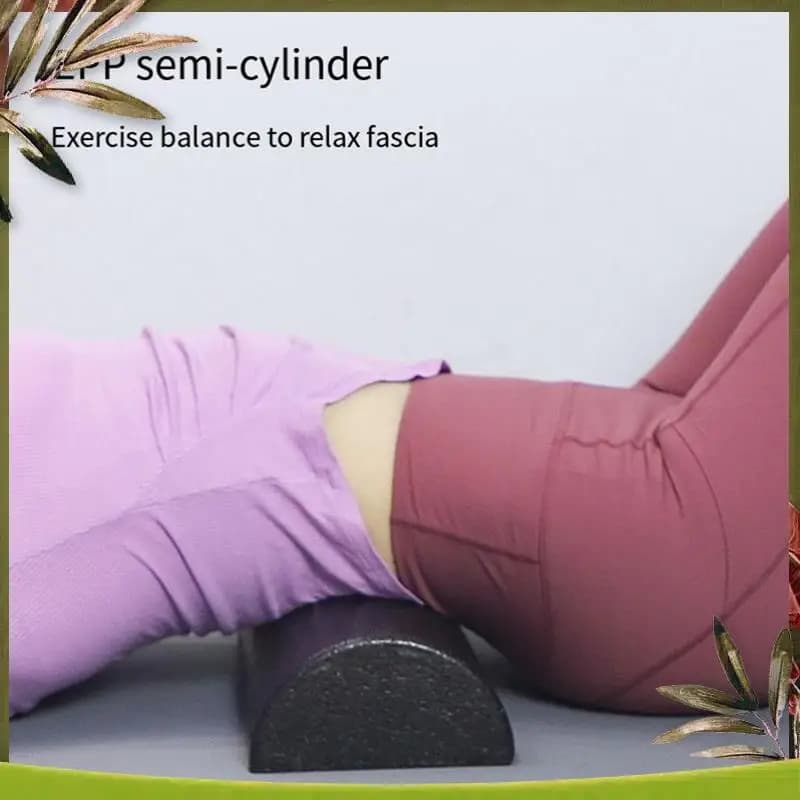 Reliable semicircular Yoga Cylinder Fitness Equipment Foam Roller for Yoga Brick for Yoga Black