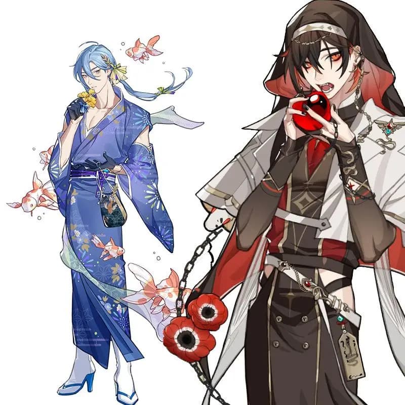 Anime Nu: Carnevale Edmond Cosplay Acrilico Stand Ornamenti Action Figures Modello di cartone animato Regali di Natale Ragazze