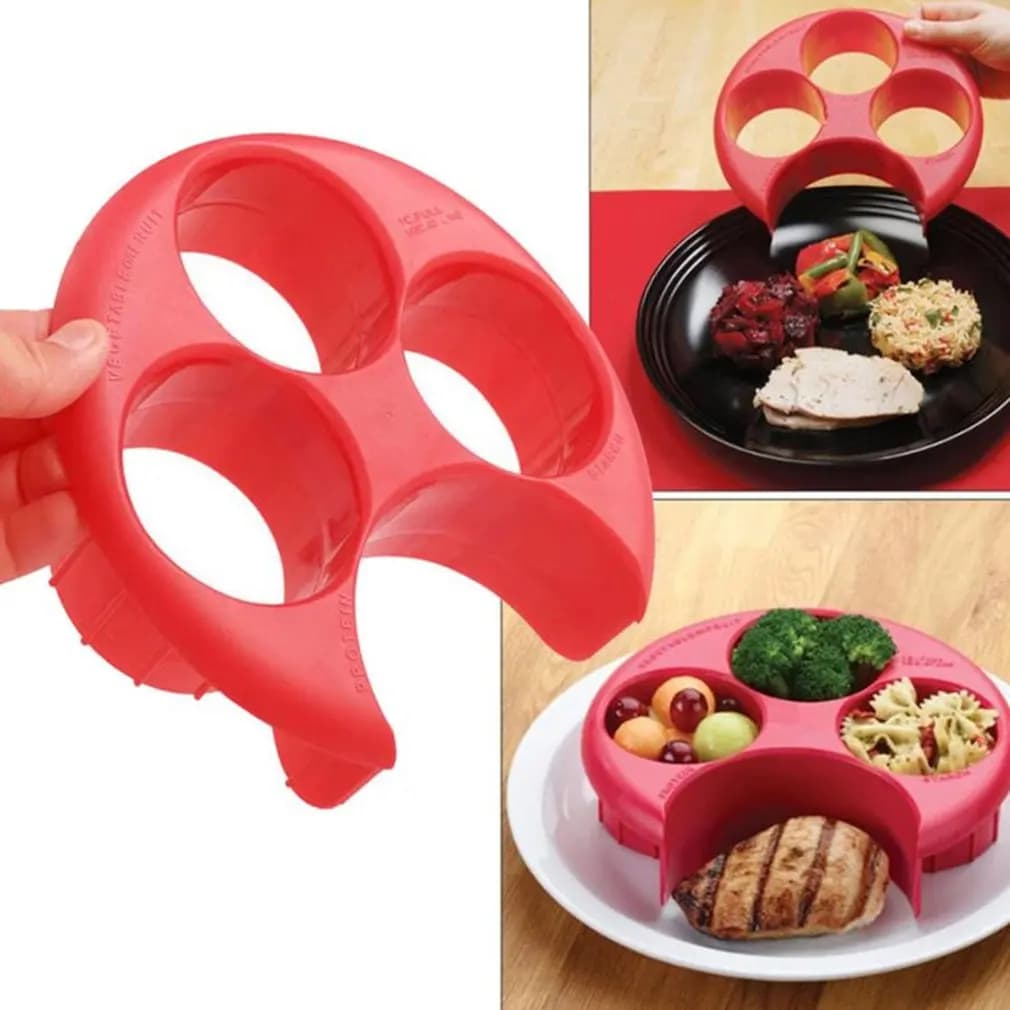Portion control plate for measuring portable meal for girls tool for weight loss control portions of food plate for portions of food control diet