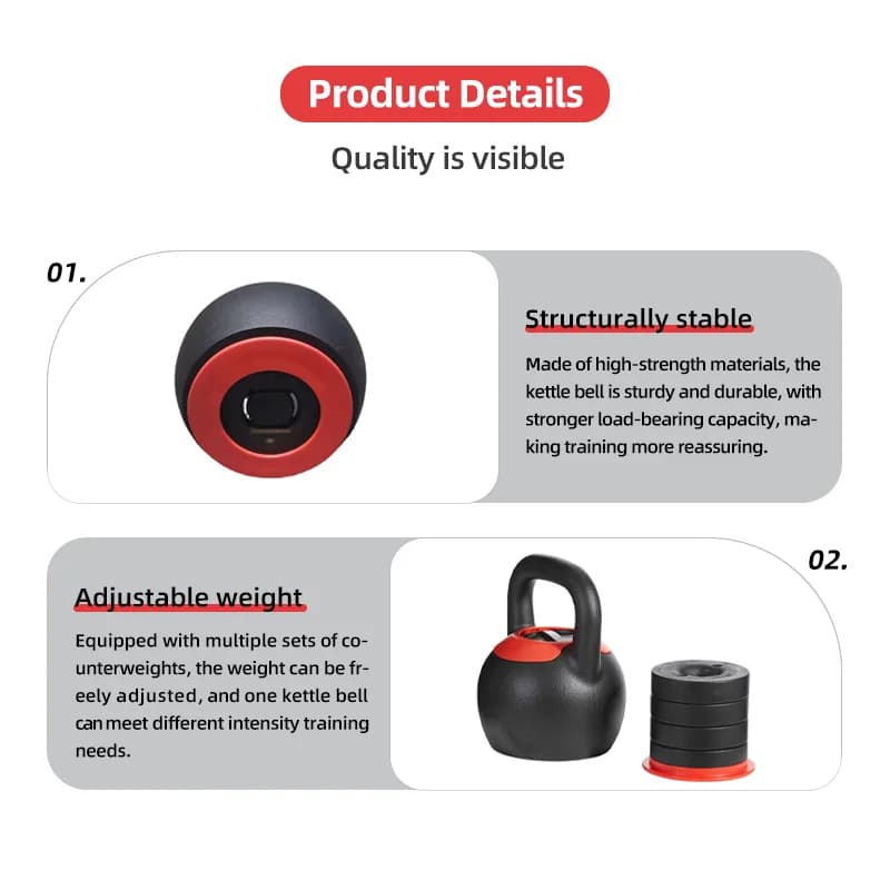 DUTRIEUXSet Kettlebell adjustable weight 16 kg