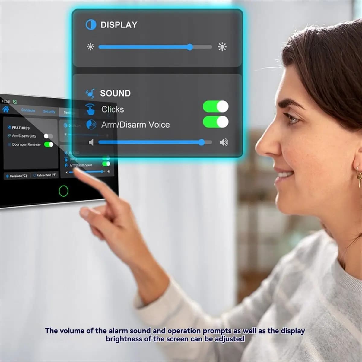 Sistema di Sicurezza Domestica Smart WiFi GSM 433MHz con Sensore di Movimento per Porte, Allarme Wireless per Controllo App Alexa Tuya, Spina EU