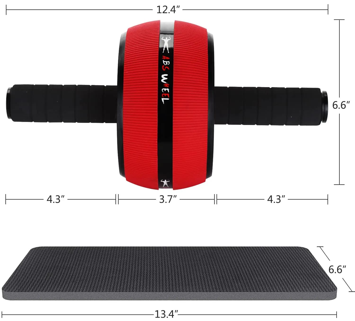 Abdominal Wheel Larga with Knee Support, Abdominal Training Equipment for Home Gym
