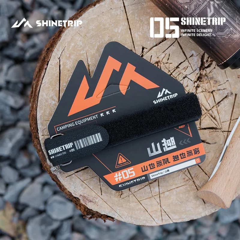 5 Pezzi Cinghie Velcro da Esterno ShineTrip Stile Tattico in Nylon Rinforzato con Fibbia in Lega di Zinco Multifunzionale per Tende da Campeggio