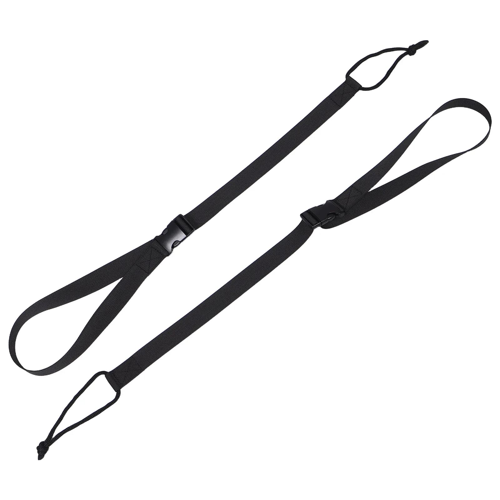 2 cinturini per snowboard per principianti, neri, leggeri, con cinturino di fissaggio a sgancio rapido, cavo di sicurezza resistente per tutti i tipi di montagna