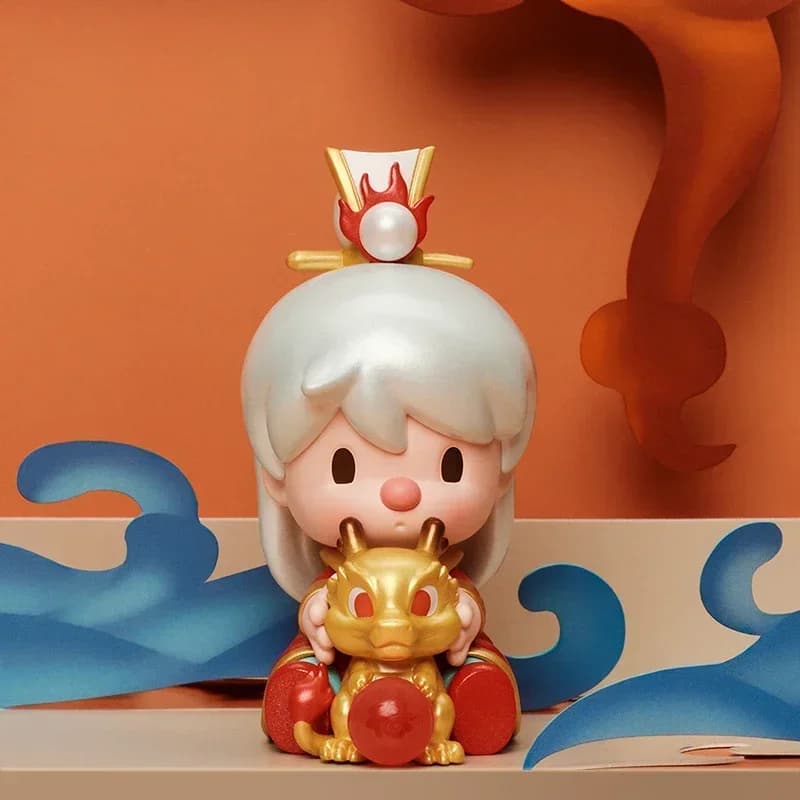 POP MART Loong presenta la serie Treasure Blind Box Guess Bag Decorazione del desktop Modello carino Regalo Ragazza Giocattoli Anime