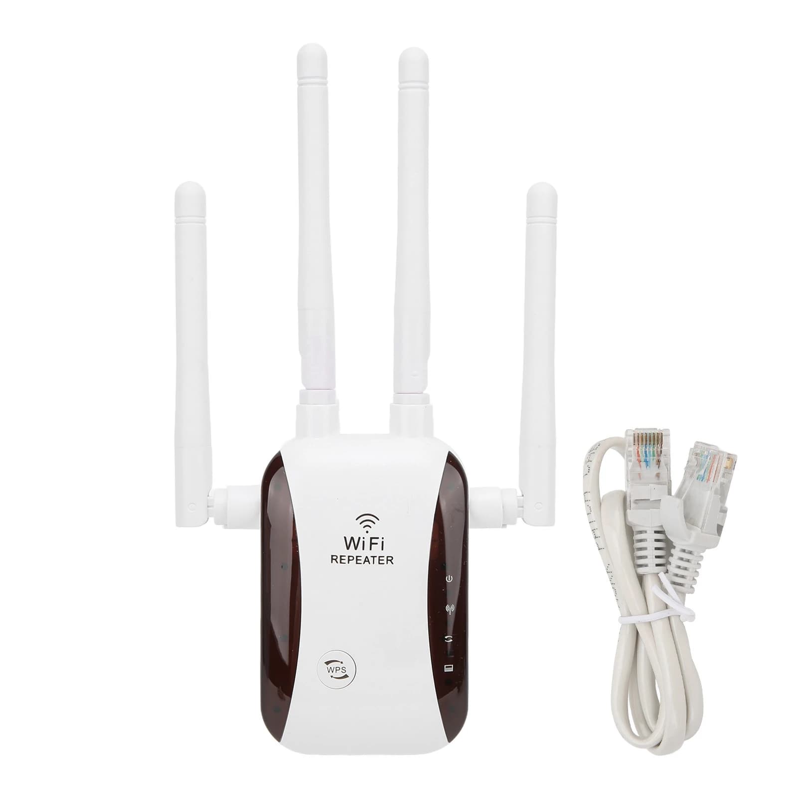 Ripetitore WiFi Universale 300Mbps con 4 Antenne, Facile da Configurare, Amplificatore di Segnale Wireless per Casa, Ufficio, Hotel