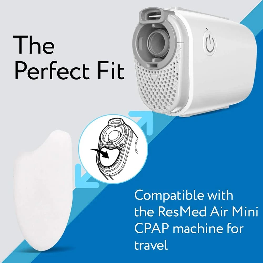 Resmed AirMini Resed AirMini compatible muslimap filter accessories for fine hypoallergenic CPAP filters