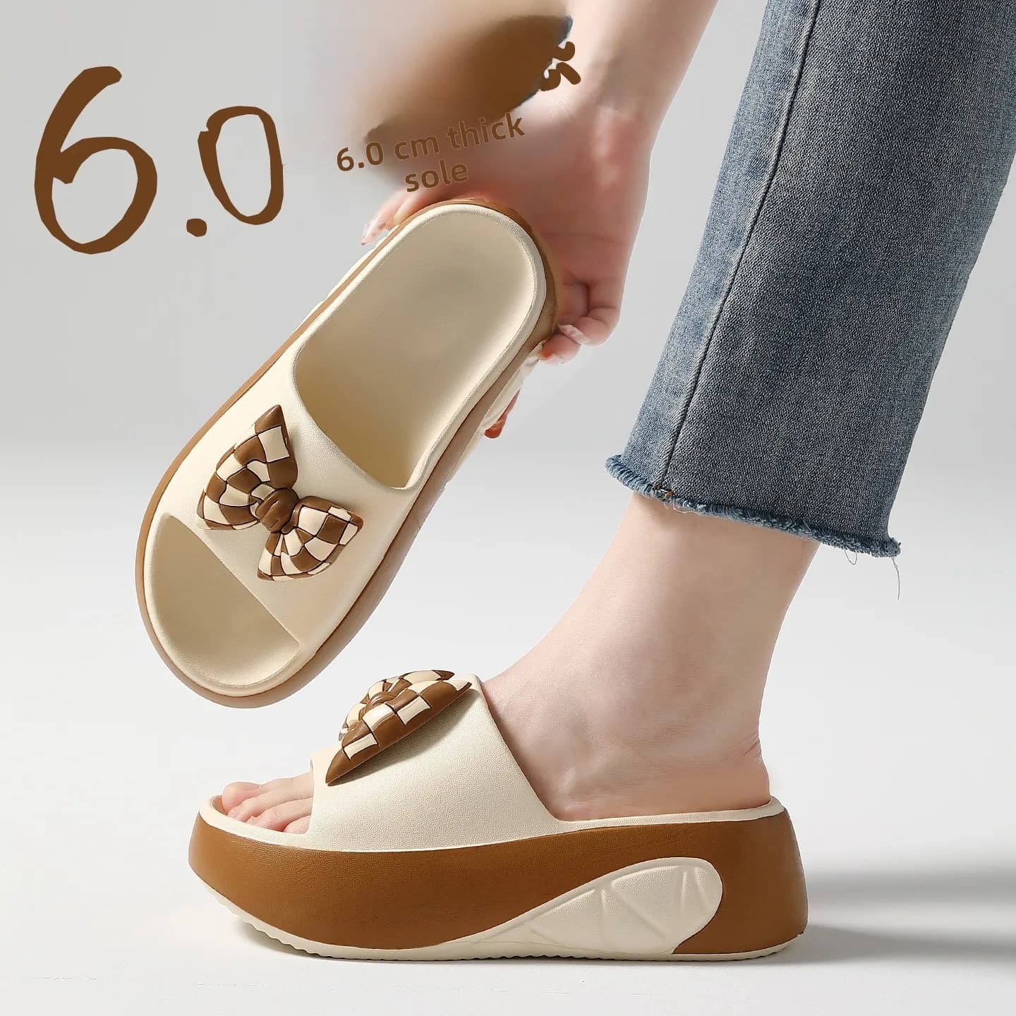 Pantofole da donna estive all'aperto in EVA Thi Bot che aumentano antiscivolo bellissimi sandali piatti da fata T Sle traspiranti slip-on