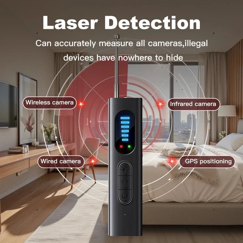 Nuovo Rilevatore di Telecamere Nascoste, Dispositivo Anti-spionaggio, Localizzatore GPS per Auto, Scanner RF Wireless per Tutti i Segnali, Gadget di Sicurezza
