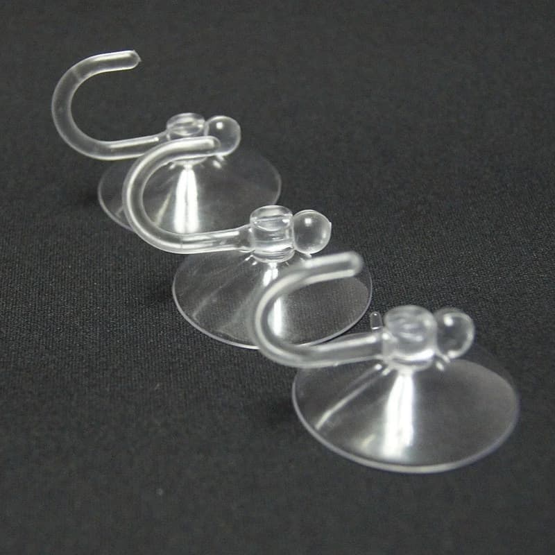 Gancio a ventosa in plastica trasparente perforato, gancio a ventosa in PVC senza cuciture per cucina e bagno