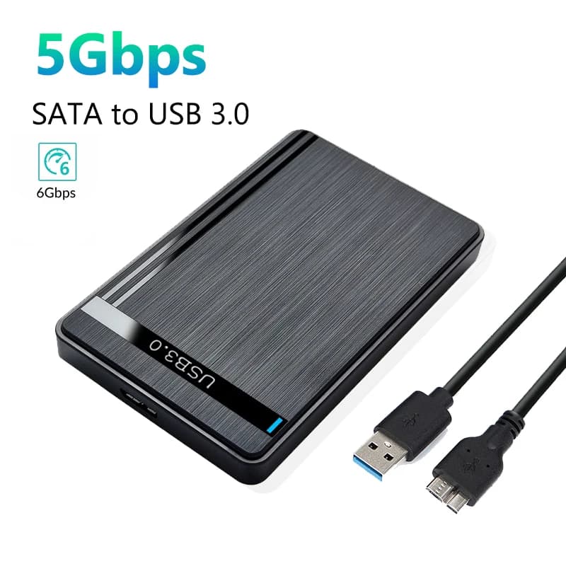 Custodia per HDD SATA a Tipo C USB 2.0 3.0 Custodia per HDD Custodia per disco rigido da 2,5 pollici Supporto Custodia per HDD esterna mobile da 5 Gbps per PC portatili
