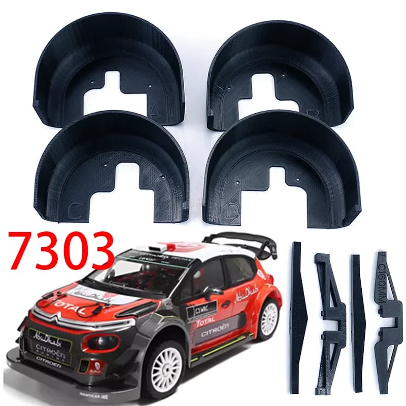 Hyper Go 3D Printing Front and Rear Fenders for 1/7 mjxrc 7303 C3 Remote Control Car Off-road High Speed RC Cars Truck