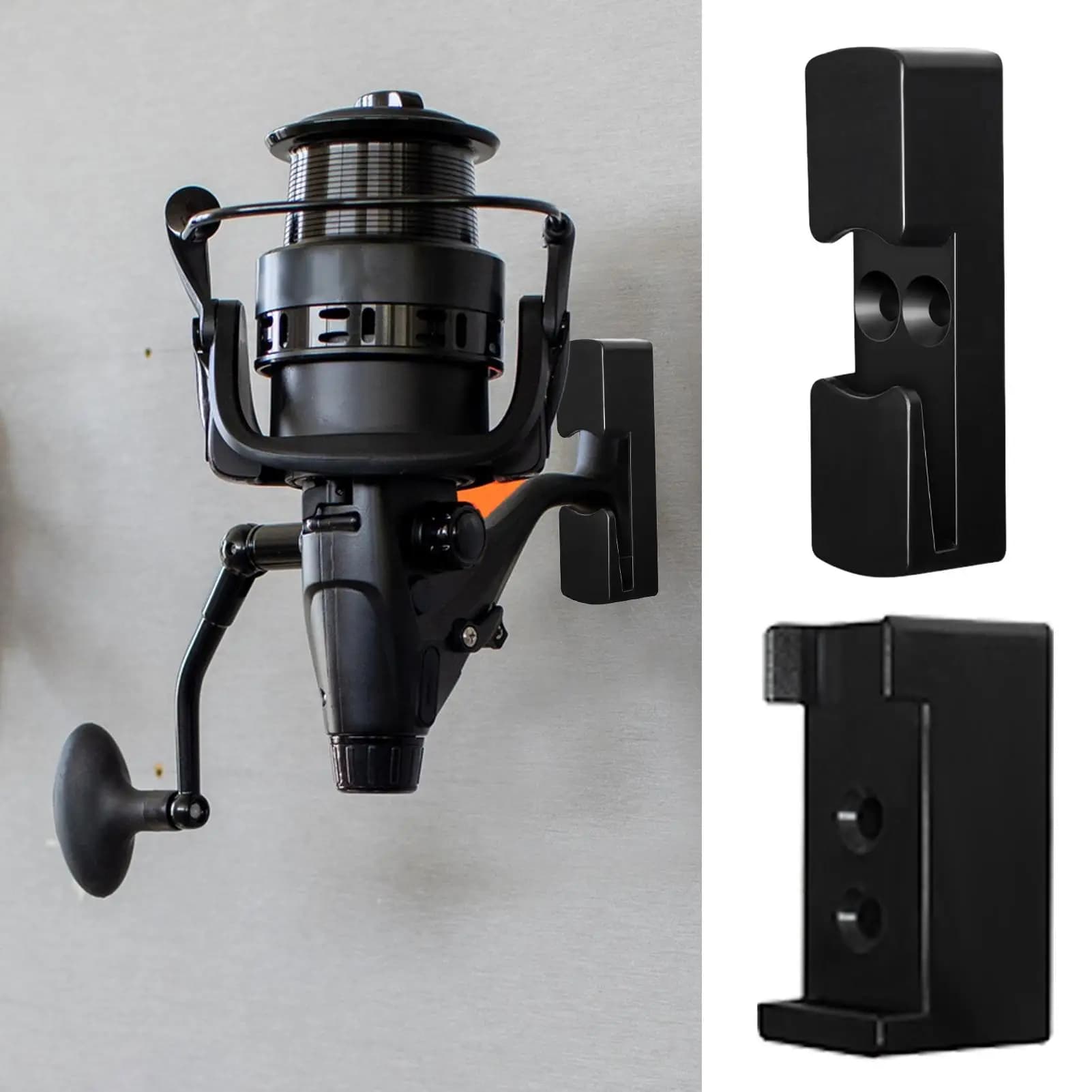 Fishing Reel Holder Wall Mount Tackle Hanger Quick-Release Easy-Install Fishing Reel Storage for Garage Boat Truck Garage Door