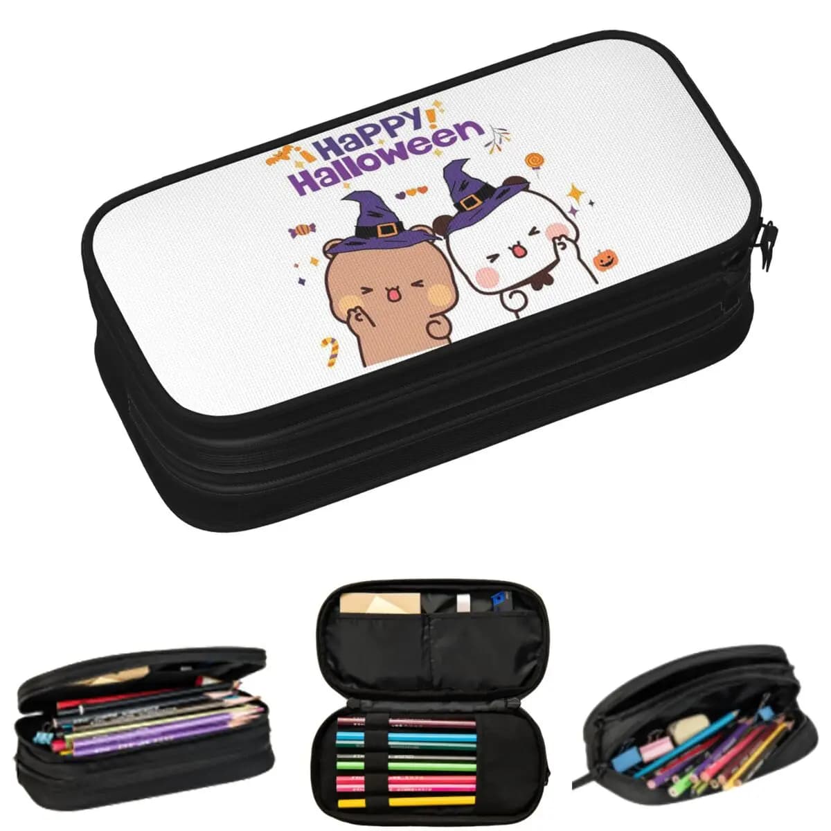 Astuccio per Matite Cartoon Bubu Dudu Halloween, Regalo per Studenti, Portapenne Grande Capacità