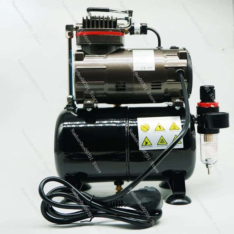 Mini Silent Oil-Free Air Compressor, Quiet Paint Sprayer Pump for Furniture Leather Repair, K3 Spray Gun Airbrush Nail Art