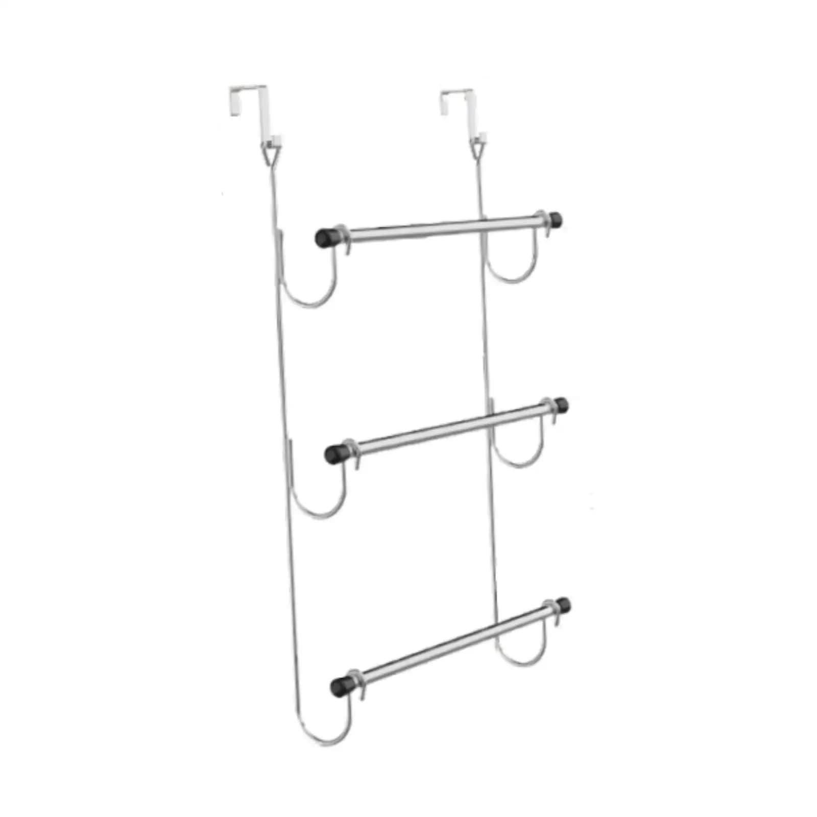 Portasciugamani da appendere sopra la porta, robusto, senza foratura, previene danni alle porte, 47,5x13,5x59,5 cm, multiuso per dormitorio e bagno