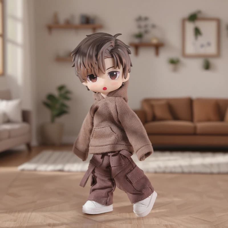 OB11 Doll Lined hoodie shirt Clothes And Pants Suit For Ob11 1/12 Doll Outfit Daily Casual Accessories For Children Diy Dolls
