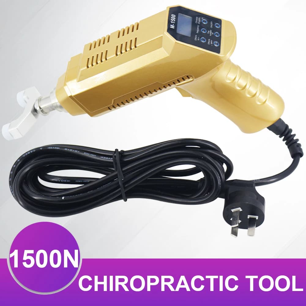 2026 New Electric Correction Gun Spinal Adjustable Instrument Impulse Spine Cervical Massager 1500N Chiropractic Adjusting Tools