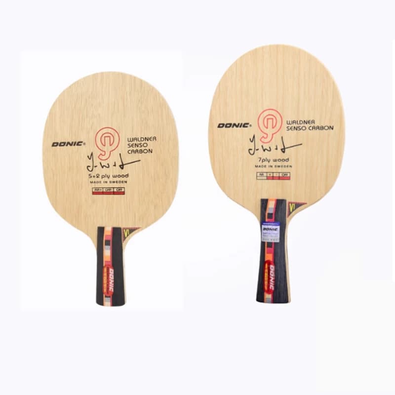 Donic Waldner Sense ping pong blade in carbon and ultra carbon fast attachment with ping pong ring rack