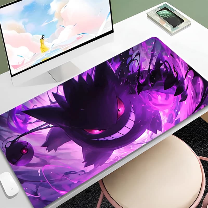Tappetino per mouse grande per gamer, tappetino per tastiera, tappetino per mouse da scrivania, tappeto in gomma, tappetino per mouse da gaming per notebook - P-Pokemon Gengar