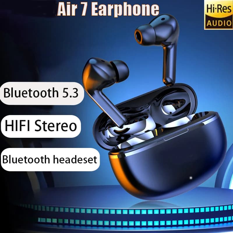 Air 7 Auricolare TWS Auricolare Bluetooth HiFi Cuffia senza fili Microfono Riduzione del rumore Auricolari Gioco impermeabile Movimento