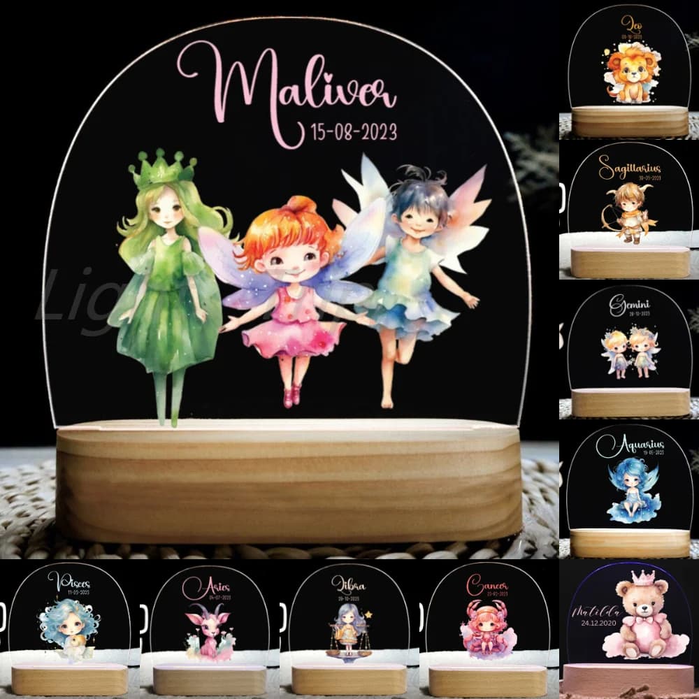 Regali commemorativi personalizzati con luce notturna animale personalizzata con simpatico orso per il compleanno del ringraziamento natale san valentino
