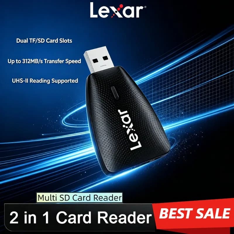 Lexar USB3.2 Type-C USB3.1 Card Reader to SD MicroSD TF Card for PC Laptop Smart microsd Memory Card reader SD Card Adapter