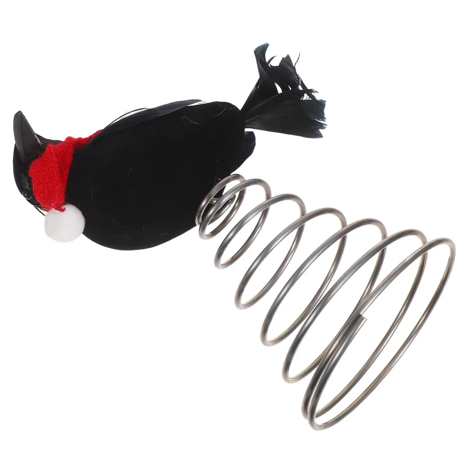 Christmas Tree Crow Topper Red Scarf Metal Bird Decor Mini Tree Holiday Decorations Halloween Crow Decoration Treetops Ornaments