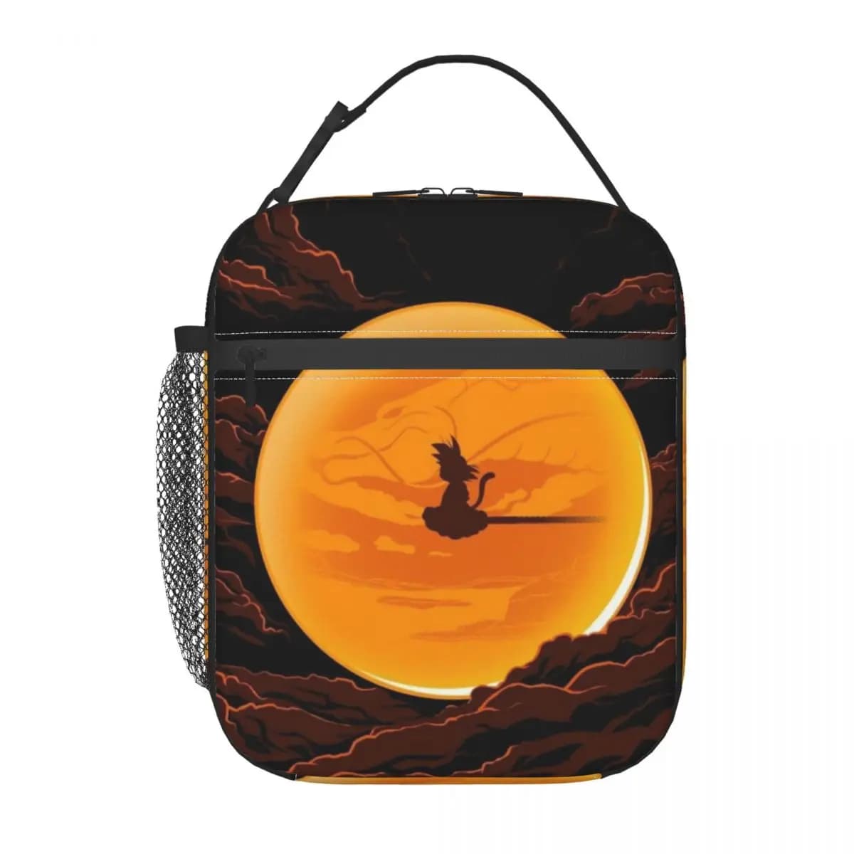 Custom Goku Anime Insulated Lunch Bag for Women Cute Cartoon Cooler Thermal Bento Box Outdoor Camping Travel Resuable Tote Bags