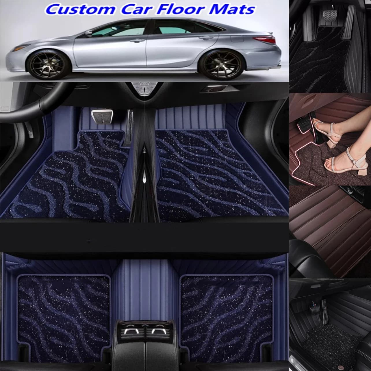 5D Custom Car Floor Mats For Lexus ES ES200 ES250 ES300 ES300h ES350 Auto Carpets Double Layer Foot Coche Floor Blanket Liners