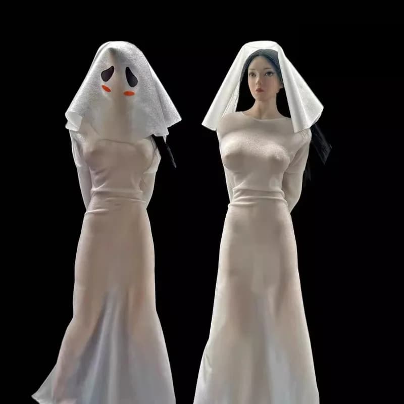 1/6 Bilancia Soldati Femminili Bambola COS Abbigliamento Gonna Bianca Fascia Filati Set Modello di Vestiti per 12 "PH TBL Accessori Corpo
