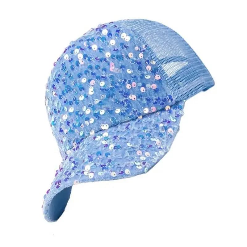 652F Cappello sportivo unico Cappello da baseball con paillettes accattivanti Cappellini alla con paillettes