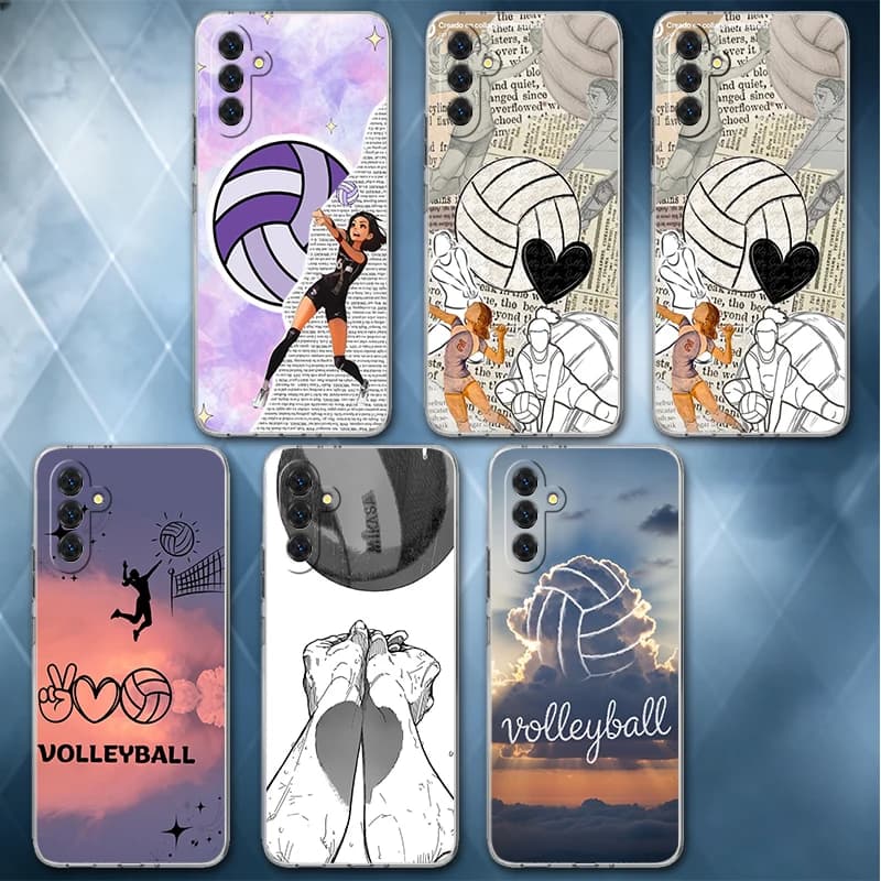 Volleyball Sport Soft Phone Case For Samsung A57 A17 A56 A16 A55 A15 A54 A14 A53 A13 A52 A12 A37 A36 A35 A34 A33 A26 A25 A24 A23
