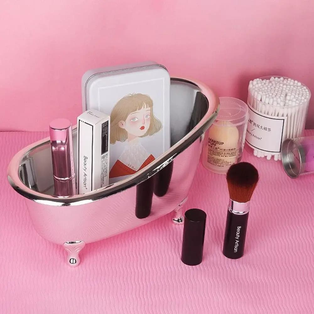 Scatola portaoggetti multiuso per gioielli, cosmetici, trucchi e articoli vari, anche per orecchini, articoli da bagno e cestini per rifiuti, ideale come regalo.