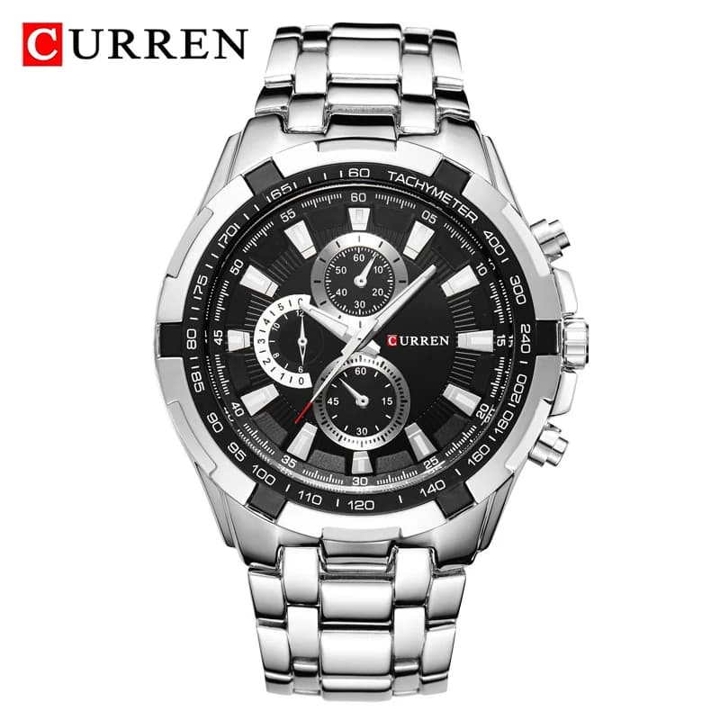 CURREN 8023 Men's Quartz Watch Waterproof Sports Mens Business Mens Watch Stainless Steel Wrist Watch Men's Reloj Hombre